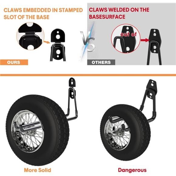 Garage Hooks Heavy Duty - 11 Inch Large Wall Mount Storage Hanger, 4 Pack - Picture 2 of 8